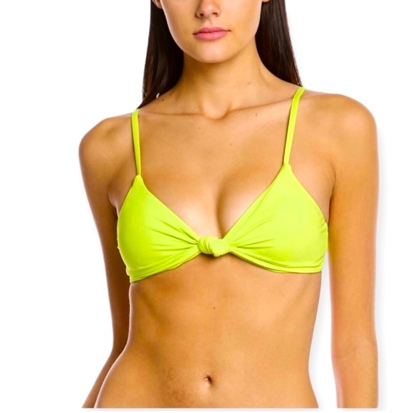 Andie Lime / Chartreuse Bikini Top - Picture 1 of 8
